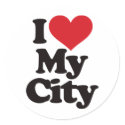I Love My City stickers
