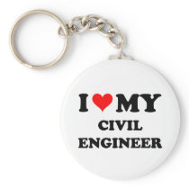 I Love My Civil Engineer Key Chain