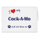 I Love My Cock-A-Mo (Female Dog) Card