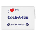 I Love My Cock-A-Tzu (Male Dog) Cards