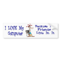 I love my computer bumper sticker