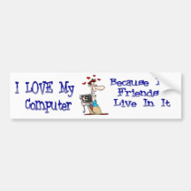 I love my computer bumper sticker