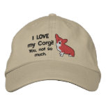 I Love My Corgi Embroidered Hat Baseball Cap