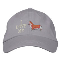 I Love my Corgi Embroidered Hat Embroidered Baseball Caps