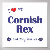 I Love My Cornish Rex (Multiple Cats) Print
