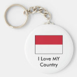 I Love MY Country Indonesia Flag Keychains