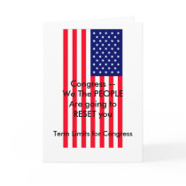 I Love MY Country Term Limits for Congress Greeting Card