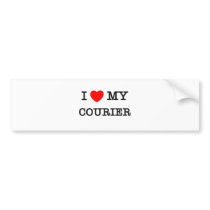 I Love My COURIER Bumper Sticker