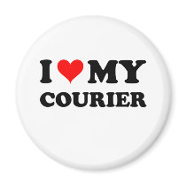 I Love My Courier Refrigerator Magnet