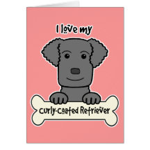 I Love My Curly-Coated Retriever Card