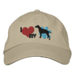 I Love my Curly Coated Retriever Embroidered Hat embroidered hats