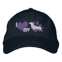 I Love my Dachshund Embroidered Hat