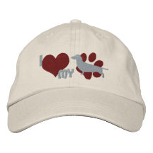 I Love my Dachshund Embroidered Hat (Brown)