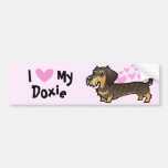 I Love My Dachshund (wirehair) Bumper Sticker