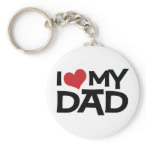 I Love My Dad Father's Day Keychains