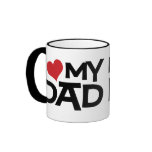 I Love My Dad Father's Day Ringer Mug