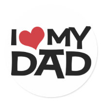 I Love My Dad Father's Day Sticker