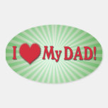 I LOVE MY DAD - VALENTINES HEART STICKERS