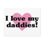I Love My Daddies postcards