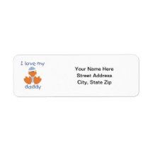 I Love My Daddy (boy duck) Return Address Label