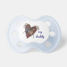 I Love My Daddy Heart Pacifiers