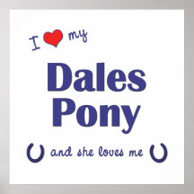 I Love My Dales Pony (Female Pony) Poster
