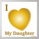 I Love My Daughter Personalized Poster posters