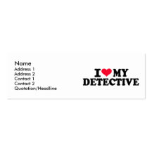 I love my Detective Business Card Template