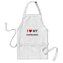 I Love My DISHWASHER Aprons