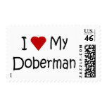 I Love My Doberman Dog Breed Lover Gifts Postage Stamps