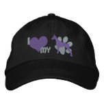 I Love my Doberman Pinscher Monochrome Embroidered Hats