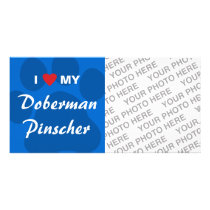 I Love My Doberman Pinscher Pawprint