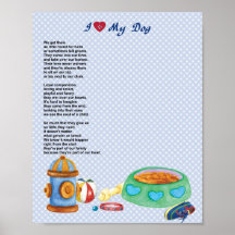 I Love My Dog - Boy Poster