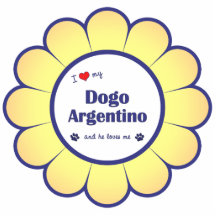 I Love My Dogo Argentino (Male Dog) Photo Sculpture