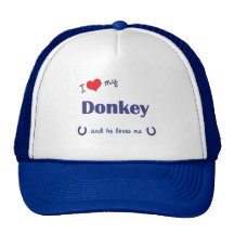 I Love My Donkey (Male Donkey) Hat