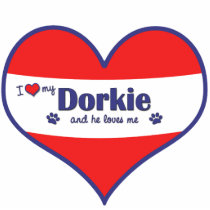 I Love My Dorkie (Male Dog) Photo Cutout