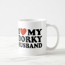 I Love My Dorky Husband Mugs