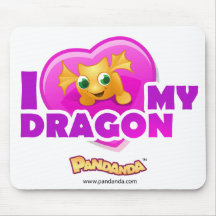 I Love My Dragon Mousepad