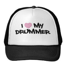 I Love My Drummer Mesh Hat