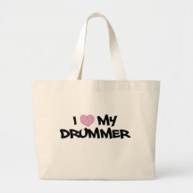 I Love My Drummer Tote Bag