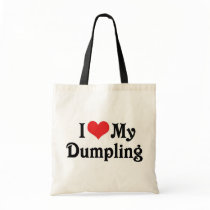 I Love My Dumpling Tote Bags