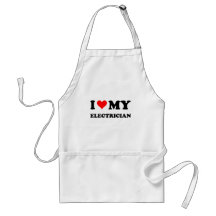 I Love My Electrician Aprons