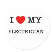 I Love My ELECTRICIAN Stickers