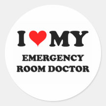 I Love My Emergency Room Doctor Stickers