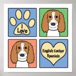 I Love My English Cocker Spaniel Posters
