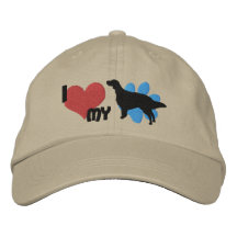 I Love my English Setter Embroidered Hat