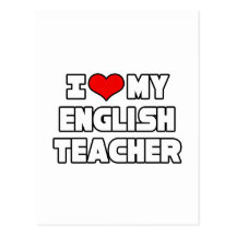 I Love My English Teacher Postcard