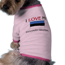 I Love My Estonian Grandpa Doggie Tshirt