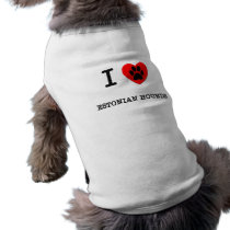 I LOVE MY ESTONIAN HOUNDS DOG TEE SHIRT