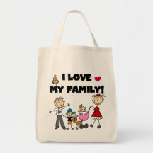 I Love My Family Tshirts and Gifts Bag
